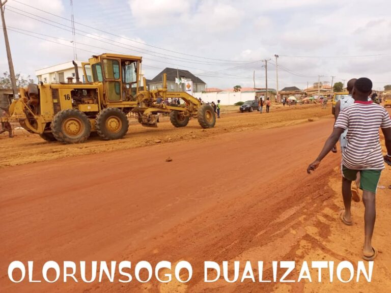 Hon. Musibau Sanusi Adeshina Advances Infrastructure with Construction and Dualisation of Olorunsogo/Amuloko/Dagbolu Road in Ona Ara LG