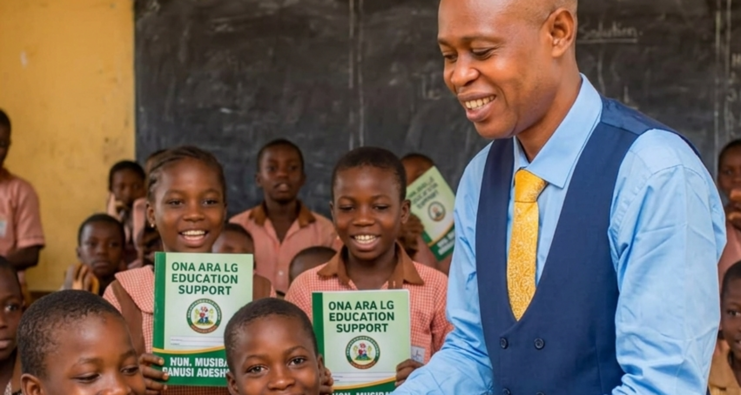 Hon. Musibau Sanusi Adeshina Supports Education with Exercise Book Distribution in Ona Ara LG
